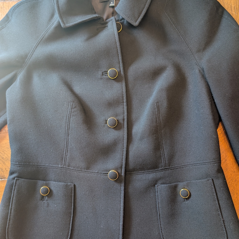 Talbots Black Blazer with Gold Buttons - Picture 1 of 4